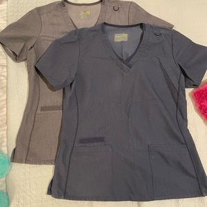 Maevn Pro scrub set (shirt and pants) in grey and navy
